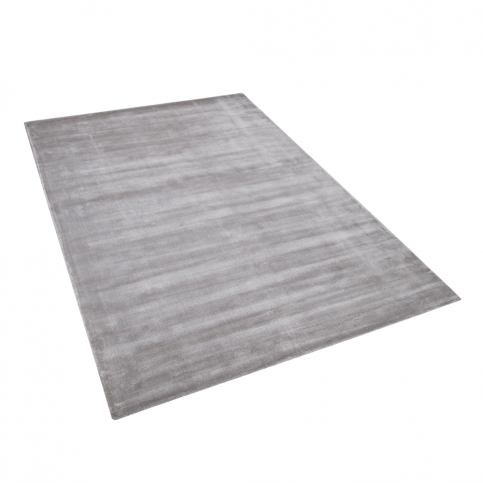 Viskózový koberec 140 x 200 cm světle šedý GESI II Beliani.cz