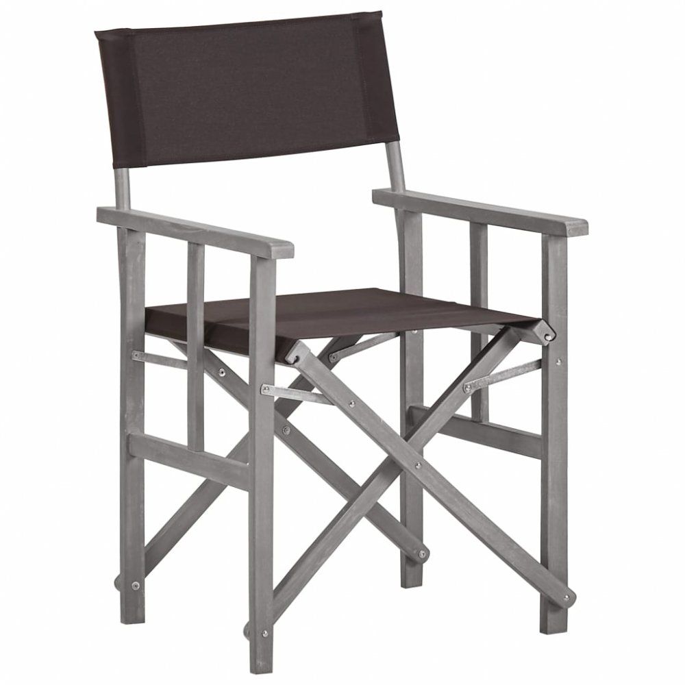 Režisérská židle akáciové dřevo Dekorhome Černá - DEKORHOME.CZ