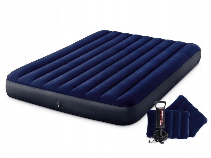 Nafukovací postel INTEX 203x152 cm tmavě modrá - Houseland.cz