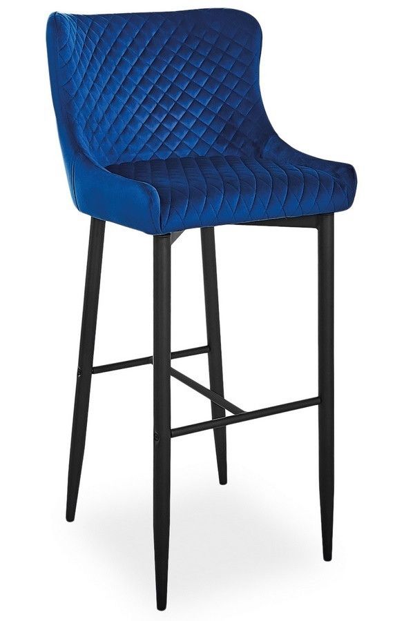 Casarredo Barová židle COLIN B H-1 VELVET granátová/černá - ATAN Nábytek