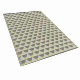Venkovní koberec 120 x 180 cm šedožlutý HISAR