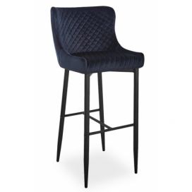  Barová židle COLIN B H-1 Velvet černá kostra/černý Bluvel 19