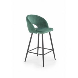 Barová židle H-96 Halmar Tmavě zelená