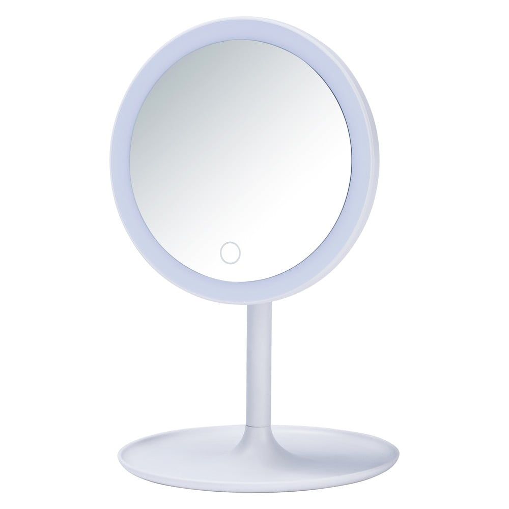 Bílé kosmetické zrcadlo s LED podsvícením Wenko Turro - Bonami.cz