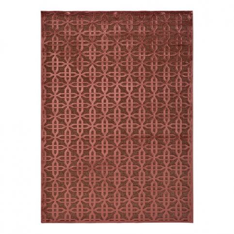 Červený koberec z viskózy Universal Margot Copper, 60 x 110 cm Bonami.cz