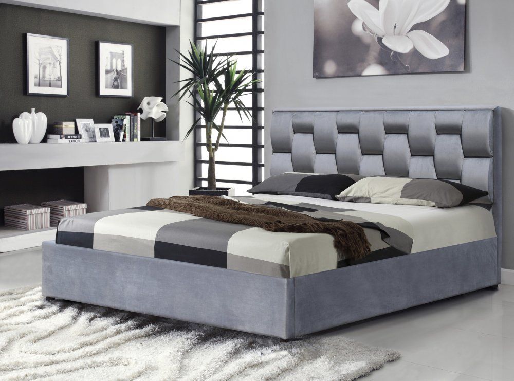Halmar Manželská postel ANNABEL 160x200 cm - šedá - DEKORHOME.CZ