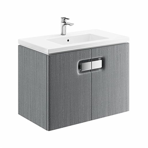 Koupelnová skříňka pod umyvadlo Kolo Twins 80x57x46 cm stříbrný grafit 89548000 - Siko - koupelny - kuchyně