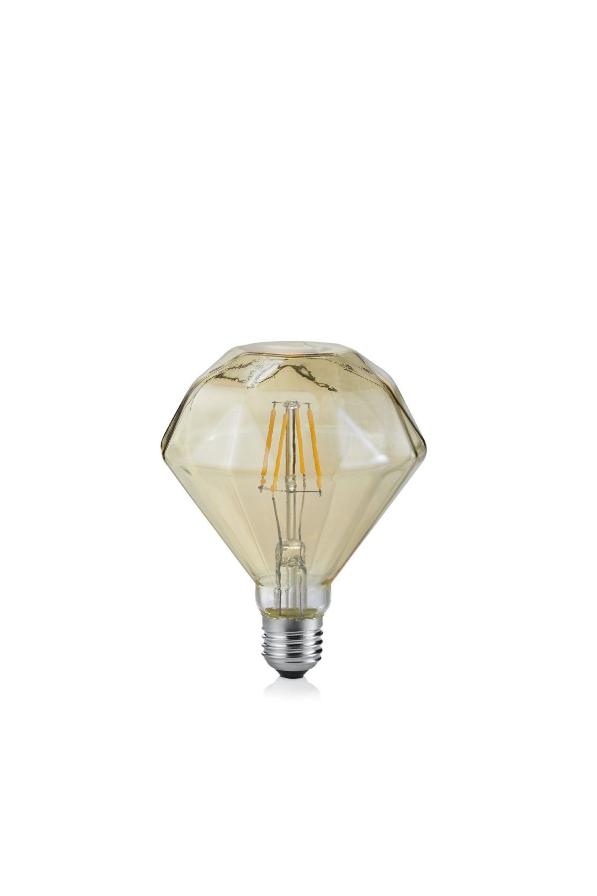 Trio 902-479 LED designová filamentová žárovka Diamant 1x4W | E27 | 320lm | 2700K - jantar - Dekolamp s.r.o.