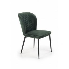 Halmar Halmar Sametová tmavě zelená jídelní židle K399