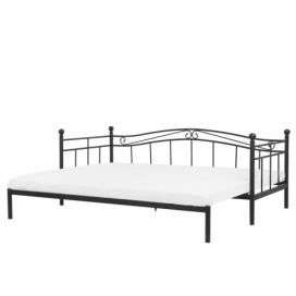 Kovová postel 80 x 200 cm černá TULLE