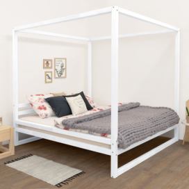 Benlemi Dvoulůžková postel BALDEE Zvolte barvu: Bílá, Rozměr: 160 x 200 cm