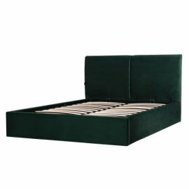 Hector Čalouněná postel Hold 140x200 dvoulůžko - zelené