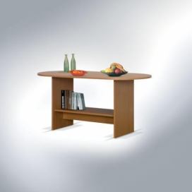 Maridex Konferenční stolek owalna Maridex 123/58/60 výprodej Barva: orech-svetly