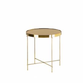 Odkládací stolek zlatý ⌀ 40 cm LUCEA
