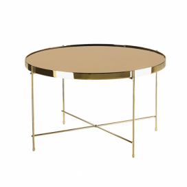 Konferenční stolek zlatý LUCEA