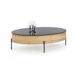 Halmar Konferenční stolek Zenga, s otočnou funkcí, zlatý dub