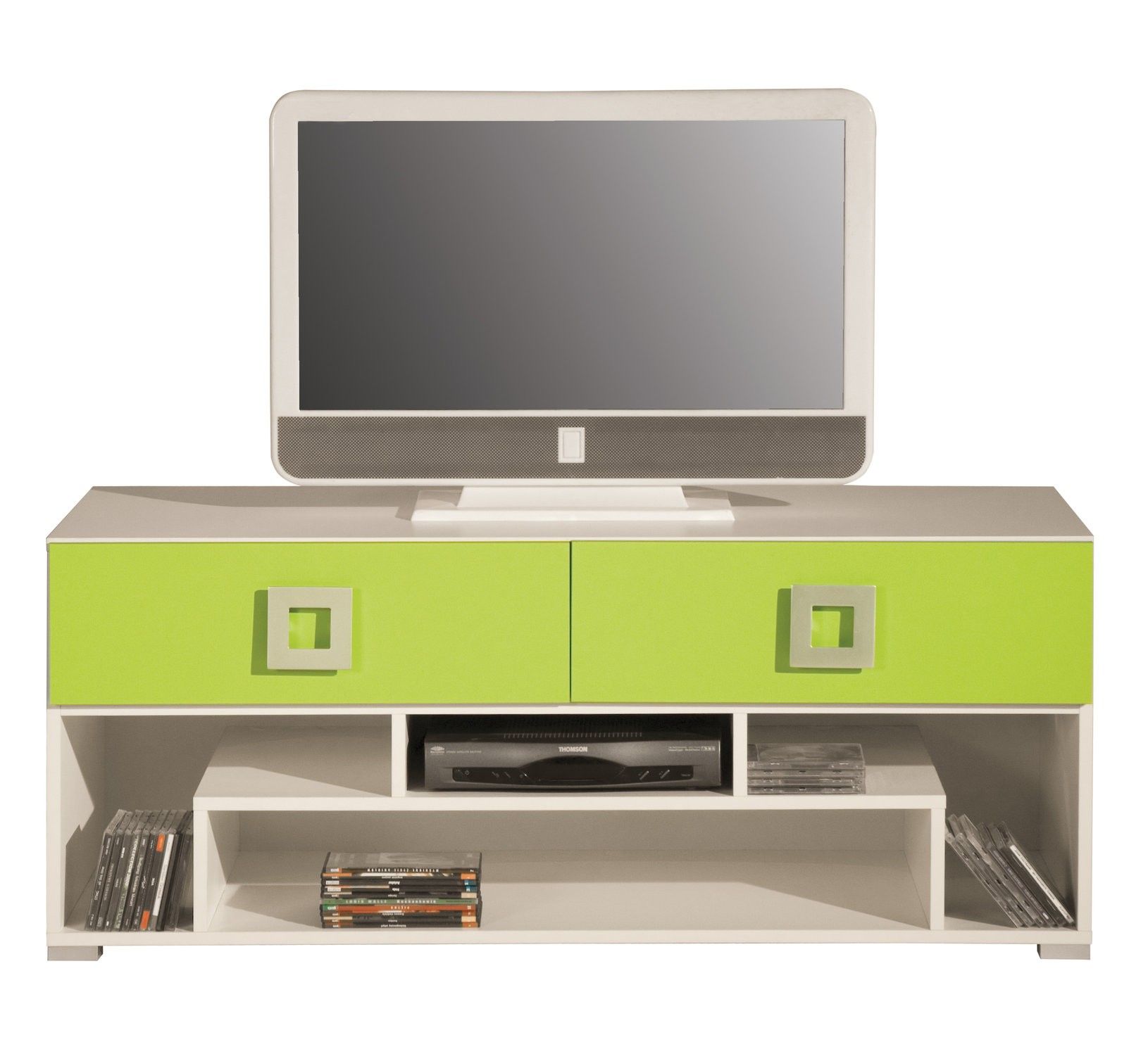 Televizní stolek LYRINT LA11 125/53/52 výprodej krém/orange Barva: oranzova - DAKA nábytek