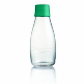 Sytě zelená skleněná lahev ReTap s doživotní zárukou, 300 ml