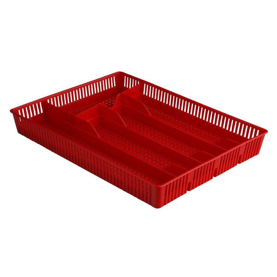 Altom Plastový příborník děrovaný 31 x 23 x 4,5 cm, červená - 4home.cz