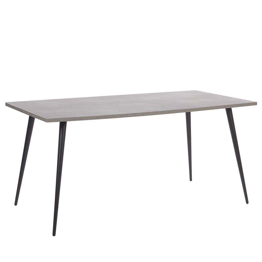 Jídelní stůl s betonovým efektem 160 x 80 cm černý SANTIAGO - Beliani.cz