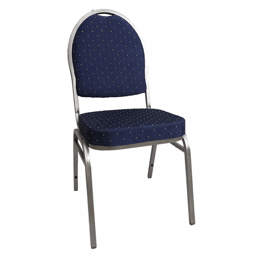 Tempo Kondela Židle JEFF 3 NEW - látka modrá/šedý rám - ATAN Nábytek