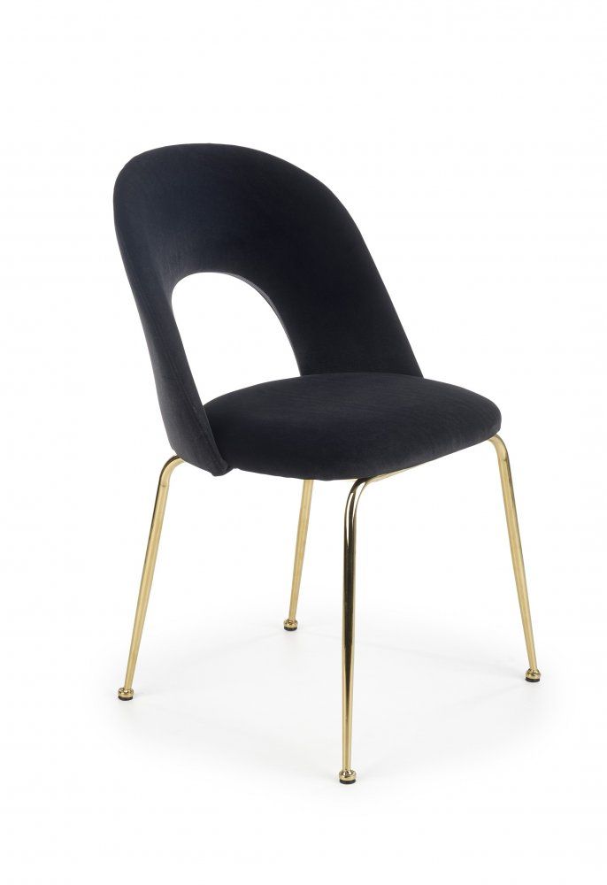 Halmar Jídelní židle K385 - černá/zlatá - DEKORHOME.CZ