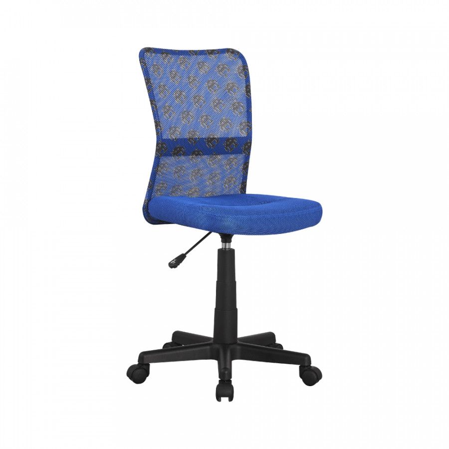 Tempo Kondela Dětská otočná židle GOFY, modrá/vzor/černá - ATAN Nábytek