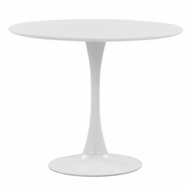 Kulatý jídelní stůl ⌀ 90 cm bílý BOCA