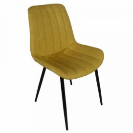 Tempo Kondela Židle HAZAL - žlutá/černá