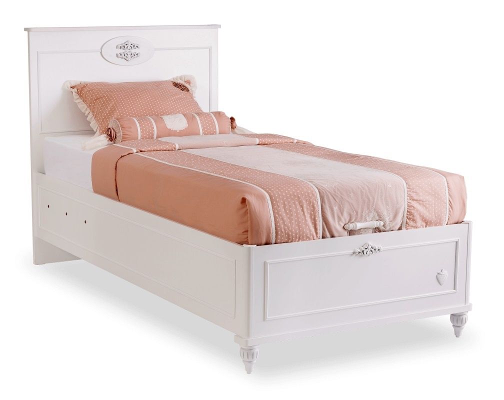 Dětská postel 100x200cm s úložným prostorem Ema - bílá - Nábytek Harmonia s.r.o.