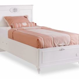 CLK Dětská postel 100x200cm s úložným prostorem Ema-bílá