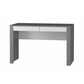 Psací stůl se zásuvkami Alabama ABB1 Bílý mat / šedý mat
