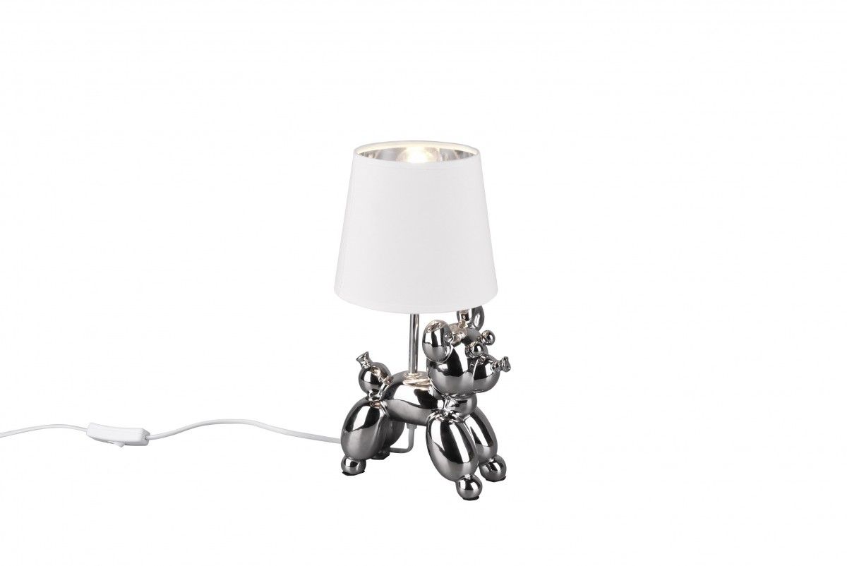 TRIO R50241089 BELLO stolní lampička 1xE14 stříbrná, bílá - Svítidla FEIM