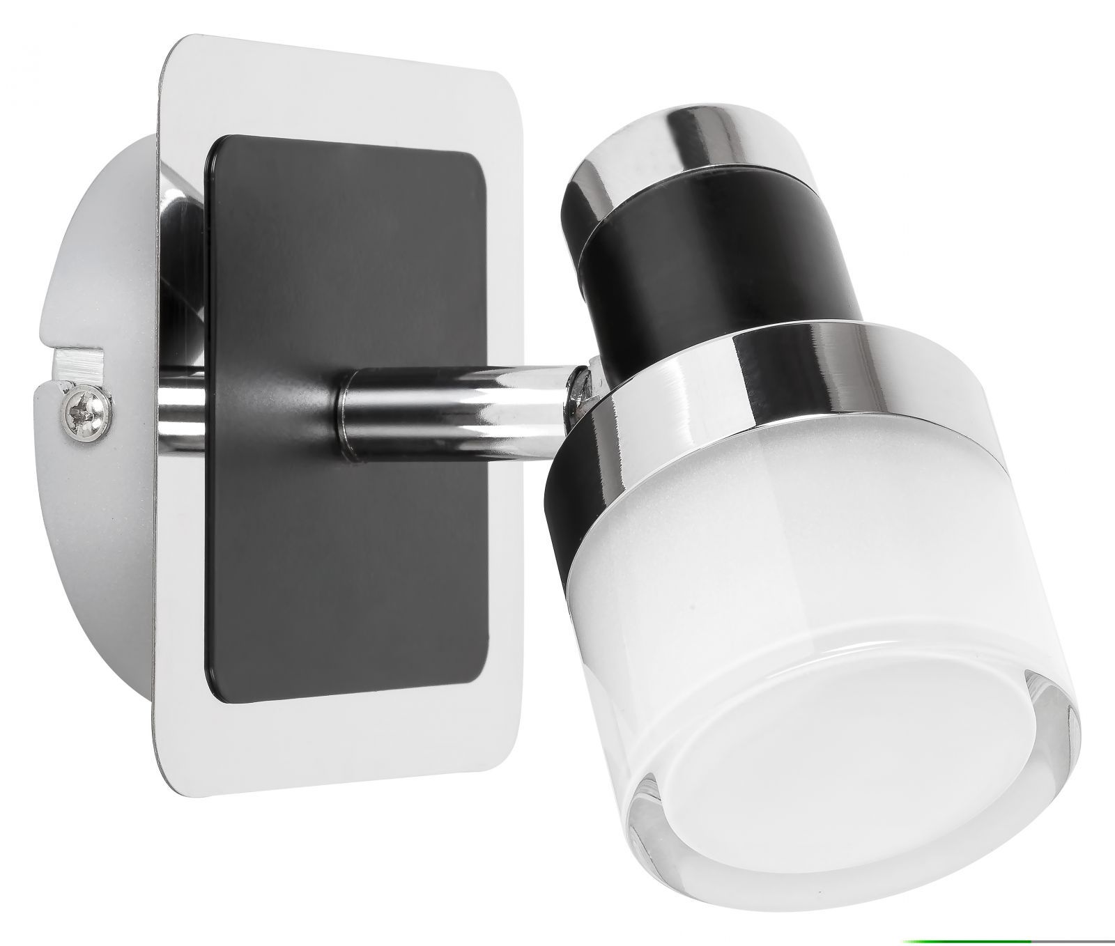 Rabalux 5021 LED koupelnová nástěnná lampa Harold 1x5W | 400lm | 4000K | IP44 - chrom s černými prvky - Dekolamp s.r.o.