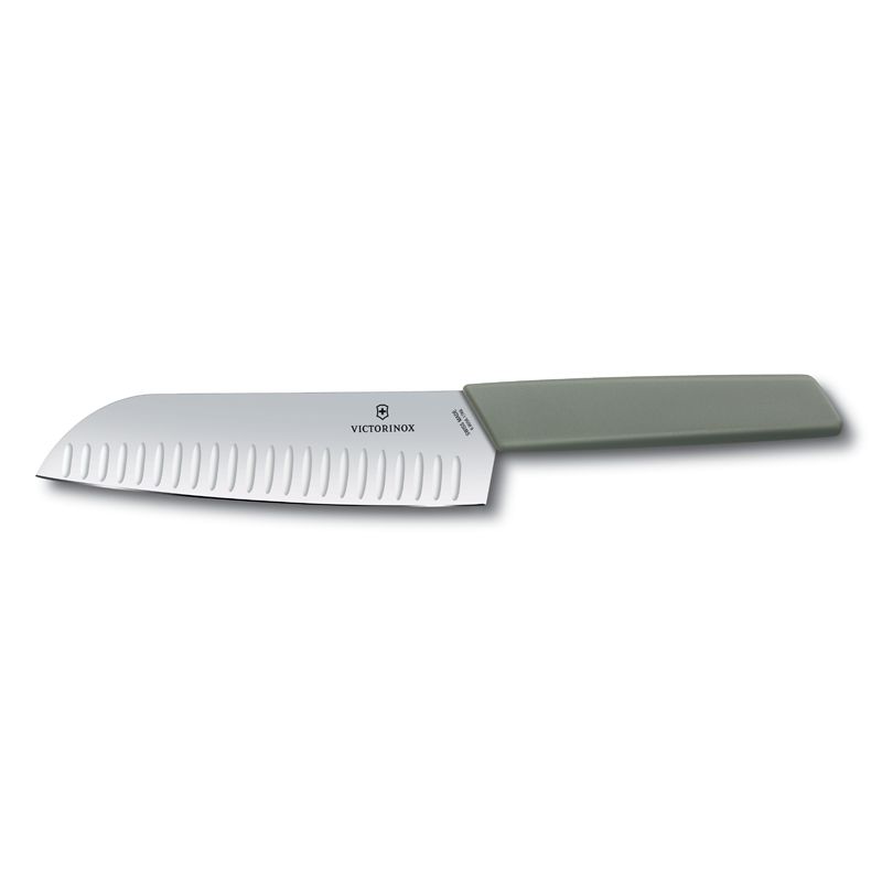 Nůž Santoku s výbrusem Victorinox Swiss Modern 17 cm olivový - Chefshop.cz