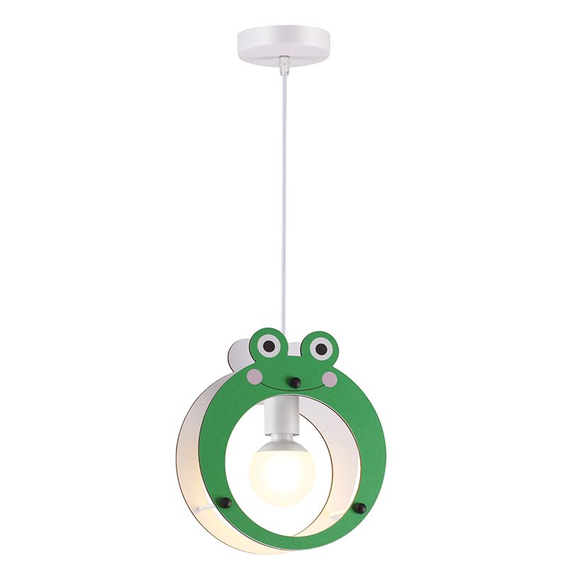 ACA DECOR Dětské závěsné svítidlo Frog Green Ø 24 cm - STERIXretro
