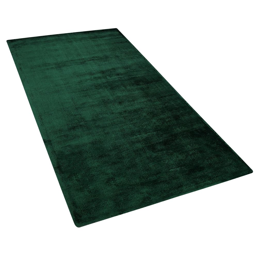Viskózový koberec 80 x 150 cm tmavě zelený GESI II - Beliani.cz