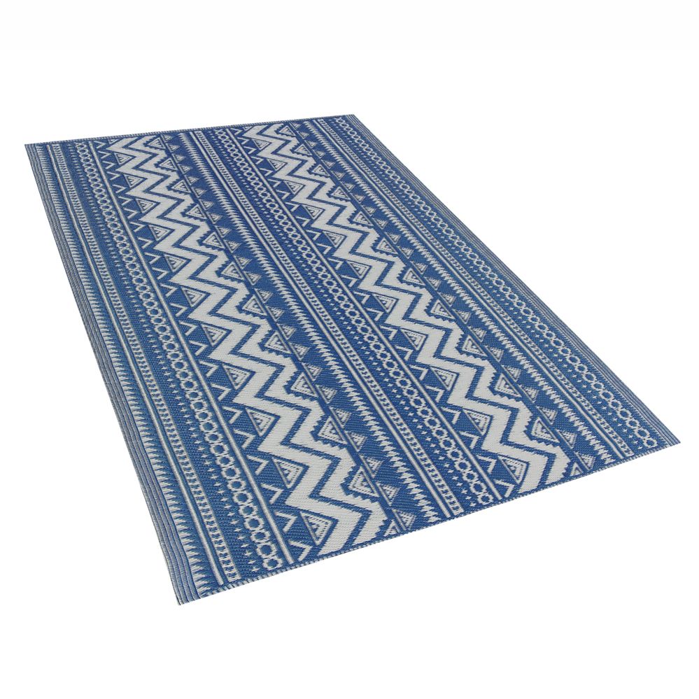 Venkovní koberec 120 x 180 cm modrý NAGPUR - Beliani.cz