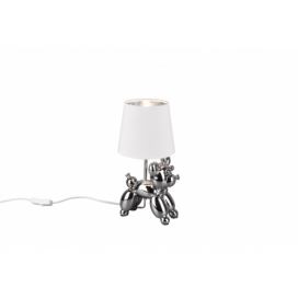 TRIO R50241089 BELLO stolní lampička 1xE14 stříbrná, bílá