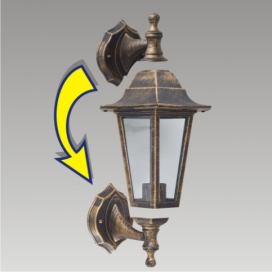 Prezent 3081 zahradní nástěnná lampa Capri 1x60W | E27 | IP44 - oboustranná, hnědá patina