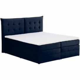 Hector Čalouněná postel boxspring Fendy 160x200 námořnická modř