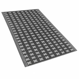 Venkovní koberec 90 x 180 cm černý ROHTAK