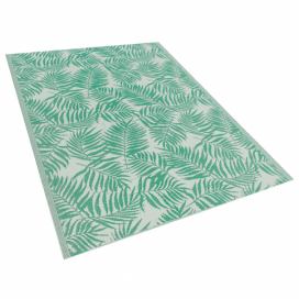 Venkovní koberec palmové listy modrozelený 160 x 230 cm KOTA