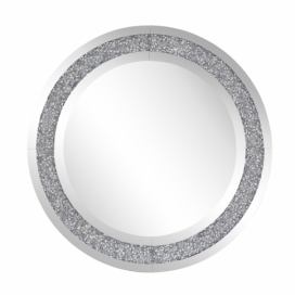 Nástěnné zrcadlo stříbrné ø70 cm ERBRAY Beliani.cz