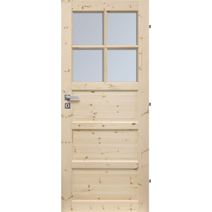 ERKADO Dřevěné masivni dveře masiv z borovice MANCHESTER 4S (Kvalita B) - ERKADO CZ s.r.o.