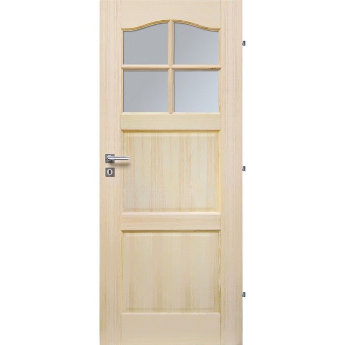 ERKADO Dřevěné masivni dveře masiv z borovice PARIS 4S - ERKADO CZ s.r.o.