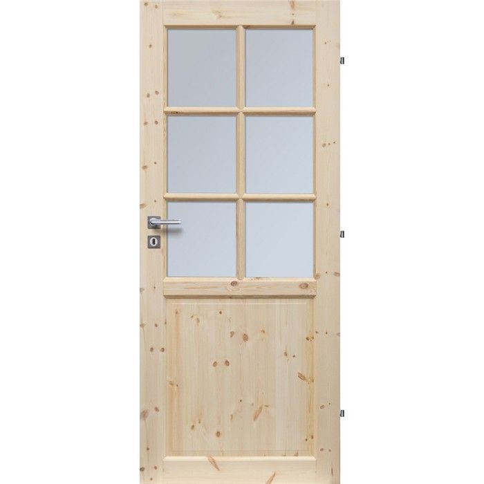 ERKADO Dřevěné masivni dveře masiv z borovice TORONTO 6S (Kvalita B) - ERKADO CZ s.r.o.