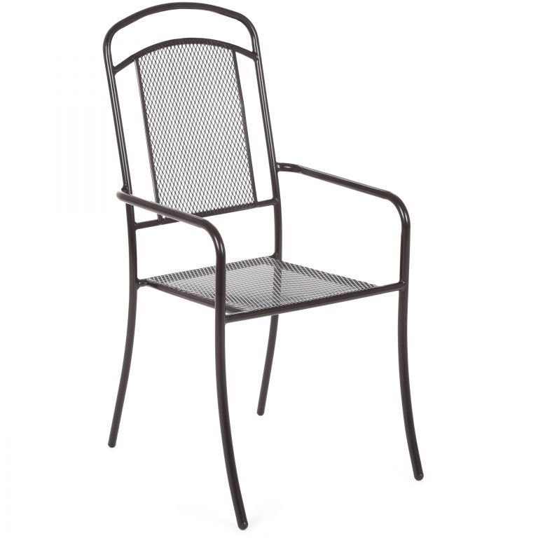 Zahradní kovová židle Venezia - 54 x 58 x 102 cm, černá - Kokiskashop.cz