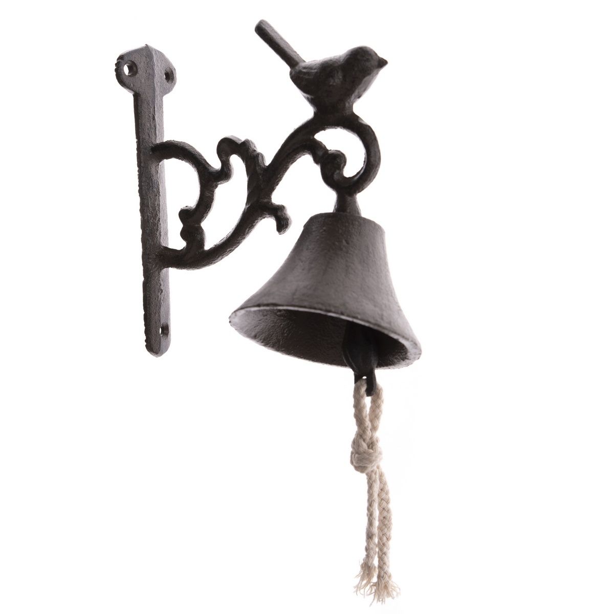 Litinový zvonek s ptáčkem černá, 17 x 17 x 8 cm - 4home.cz