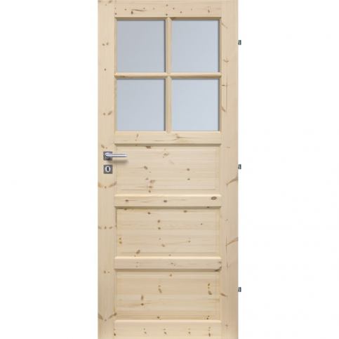 ERKADO Dřevěné masivni dveře masiv z borovice MANCHESTER 4S (Kvalita B) ERKADO CZ s.r.o.